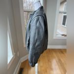 Vintage Berman’s Gray Leather Jacket Coat Fur Lining Sz 16 70’s 80’s Fits Sz M Photo 1