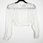 Urban Outfitters Cropped Long Sleeve Dainty Blouse Sz XS Photo 0