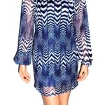 Fire Los Angeles Navy Blue White Zig Zag Dress S Photo 0