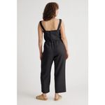 Quince  NWT Black 100% European Linen Tapered Ankle Pants Size Small Photo 2