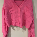 Altar'd State Pink Top Long Sleeve Photo 0