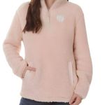 Ivory Ella  Pink Oversized Quarter Zip Sherpa Pullover size Small Photo 0