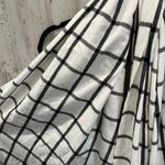 Urban Outfitters White Grid Plaid Check Print Scarf Fringe Soft Womens One Size Photo 1