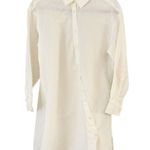 Madewell NWD Asymmetric Button Front Cover Up Linen Blend Long Sleeve Tunic XXS Photo 4