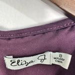 Eliza J Fit Flare Mini Dress Women 8 Plum Cap Sleeve Cocktail Quiet Luxury Chic Photo 1