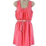 A.N.A Sleeveless Coral Pink Chiffon Dress with Braided Belt – Size Small Photo 1