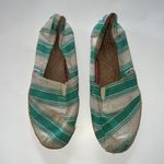Toms  green striped slip on shoes Photo 1