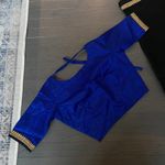 Indian pakistani jamdani type party wear sari with blouse Multiple Photo 3