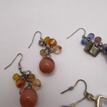 Lot Of 4 Costume Earrings Pierced Dangle Drop / Some Bead / Beaded Photo 2