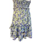 ASOS River Island Floral Print Ruffle Mini Dress Blue Purple Summer Casual Photo 6