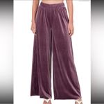 Zenana Outfitters Wide Leg Elastic Waist Comfort Plus Velvety Pants 1X in Eggplant Purple Color Photo 4