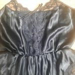 Ms. Leslee Vintage 80s 90s Lingerie Teddy Bodysuit Poly Satin Black Size Large Photo 2