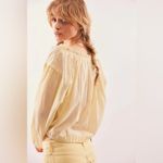 Free People 024.🌸NWOT🌸 Selah Eyelet Top in Lemon Icing Photo 3