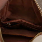 White and brown backpack Photo 3