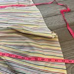CROSBY by Mollie Burch  striped asymmetrical top tortoise button back sz M Photo 4