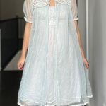 1960s Vintage Lisette Seafoam Blue Sheer Peignoir Robe and Dress Size XS Photo 0
