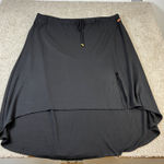 Peace Love World  Womens‎ 3X Black Hi Low Skirt Drawstring Waist Slit Plus Size Photo 0