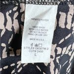 Pixi & Ivy  black and tan abstract print one shoulder dress size large Photo 4