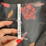 Just living Vtg Y2K Jrs 3 Top Boho Fairycore Whimsigoth Witchy Steampunk Black Floral Zip Up Photo 4