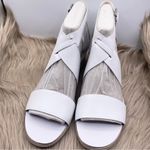 Ecco shape 35 white strappy wedge sandal calf leather women Size 41EU/ 10-10.5US Photo 4