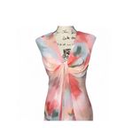 Boston Proper  Maxi Dress Watercolor‎ Print Sleeveless Ruffle Evening Formal Sz 8 Photo 2