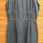 Vintage Casablanca Size Medium Denim Button Front Collared Sleeveless Maxi Dress Blue Photo 9