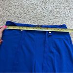 NYCC Womens Blue Straight Leg Belted Dress Work Trousers Slacks Blue Size 12 Photo 1