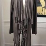 Garnet Hill  Fringe Long Cardigan Open Front M Photo 0