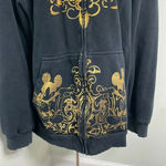Disney  1928 Black & Gold Zip Front Sweatshirt Jacket Photo 2