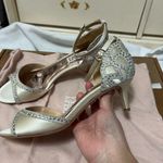 Badgley Mischka  Gillian embellished jeweled sandals bridal Photo 3