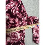 Miss Elaine Medium House Coat Robe Floral Womens Velour Zip Pink Burgundy Photo 6