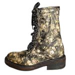 Free People  Santa Fe Lace Up Floral Distressed Leather Zippered Boots Sz 38 (8) Photo 1