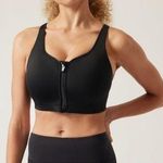 Athleta  Advance Zip Front Bra Size 34C Black  NWT Photo 0