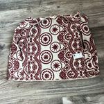 Sézane SEZANE BURGUNDY Embroidered Buttons DOWN Shirt PUFFED Sleeve TOP Sz 36 LULA #181 Photo 6