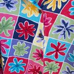 Caribbean Joe Vintage  Floral Button-Up Shirt Groovy Floral Retro Summer Tropical Photo 2