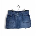 REWASH Blue  belted denim mini skirt Photo 2