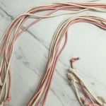 Womens Chunky Shell Chip Studded Tie Belt Boho Medium (M) Large (L) ✨ Pink Photo 2