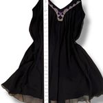 EXPRESS  Black Purple Beaded Flowy Fairy Whimsigoth Party Dress Women’s XS LBD Photo 6
