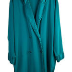 Victoria's Secret Vtg  Sz M Satin Sleep Shirt Gold Label Tuxedo Double Breasted Photo 0