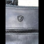 Cochor GUNMETAL Leather Cross Body Purse ZIP Close Adj Strap‎ Matte Photo 8