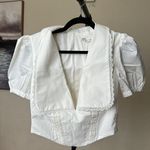 House Of CB  Augusta Puff Sleeve Corset Top NWOT size S white Peter Pan‎ Photo 1