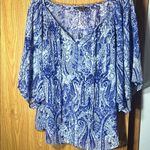 Unique spectrum Blue Patterned Women's Top Photo 0