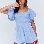 Princess Polly Halton Puff Sleeve Mini Dress In Blue Photo 0