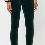 J Brand NEW Zion mid rise dark green velvet skinny pants in moorland, 24 Photo 0