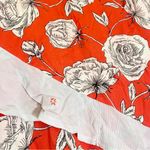 Jaase  Red Asymmetrical Ruffle Floral Mixed Print Skirt Size M Photo 2