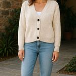 C&C California C&C‎ California Knit Cardigan Button Front Sweater Lightweight Cream XL Photo 0