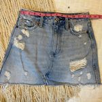 Abercrombie & Fitch  Zoe Natural Rise Vintage A-Line Skirt Denim Mini Y2K Size 0 Photo 8