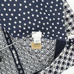 NWT St. John Collection Navy White Check Knit Jacket Soutache Polka Dot Trim 10 Blue Photo 8