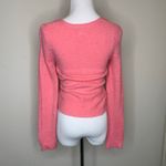 Next Era Pink Ruched Front Button Cardigan Cropped Sz Medium Photo 1