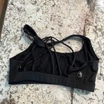 icyzone  Women's Sports Bra Small Strappy Wireless Workout Activewear Black Yoga Photo 1